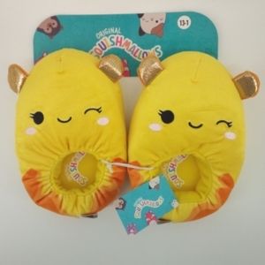 NWT Squishmallows Bijan the Dumbo Octopus Slippers 13-1 Yellow Limited